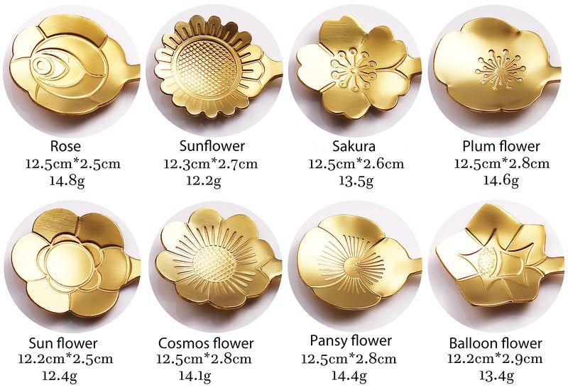 ESRISE 16 Pcs Teaspoon Tea Spoons, ESRISE Stainless Steel Cute Coffee Spoon for Tea Party Decorations (Gold) - Image 3